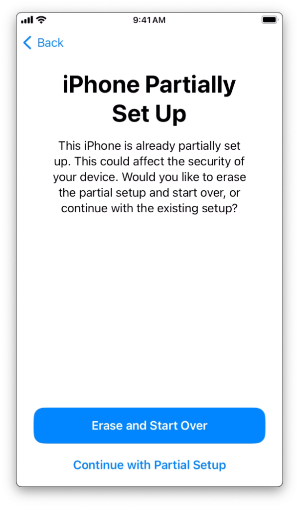 Automated setup may not function in ios 17 2 and later mobile access